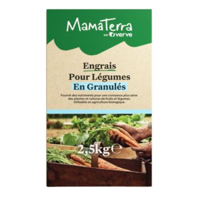 Engrais naturel pour légumes granulés 2.5 kg Mamaterra
