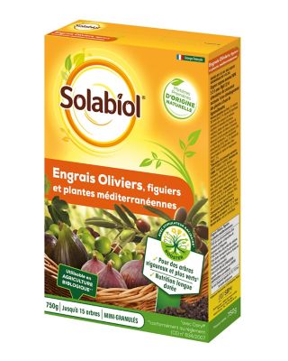 Engrais oliviers, figuiers et plantes méditerranéennes Solabiol 750g