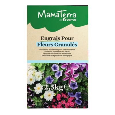 Engrais pour fleurs granulés 2.5 kg Mamaterra