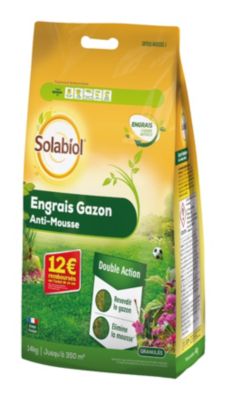 Engrais pour gazon anti-mousse Solabiol 14kg