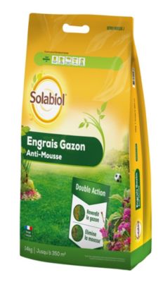 Engrais pour gazon anti-mousse Solabiol 14kg