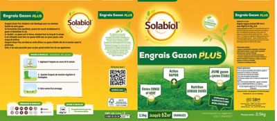 Engrais pour gazon Plus Solabiol 2,5kg 62m²