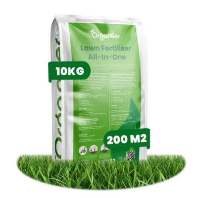 Engrais pour Gazon Tout-en-Un - 10 kg pour 200 m2 - Organifer