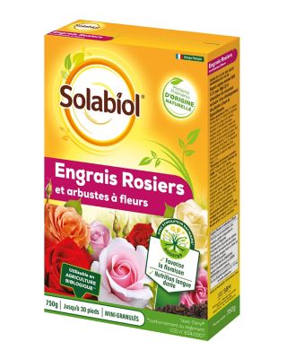 Engrais rosiers et arbustes à fleurs Solabiol 750g