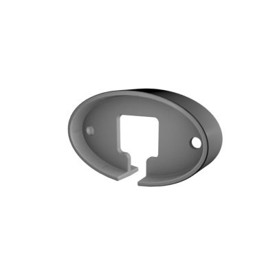Enjoliveur de main courante Inoline Prestio gris karako 30 x 55 x 15 mm