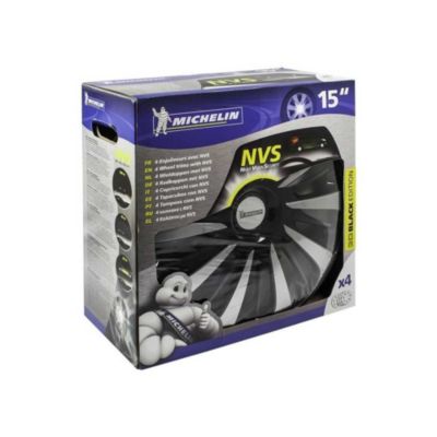 Enjoliveurs 15" Michelin NVS 3D Black Edition lot de 4 ABS bicolore laqué