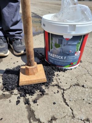 Enrobé à froid souple et drainant Viastock noir 25kg
