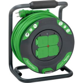 Enrouleur 25m H07RNF 4 prises (IP44) - Schneider