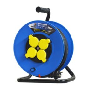 Enrouleur 4 prises-h07rn-3g2.5mm²-25M -I-watts Pro
