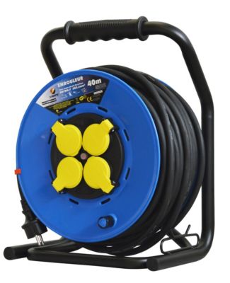 Enrouleur 4 prises-h07rn-3g2.5MM²-40M -I-watts Pro