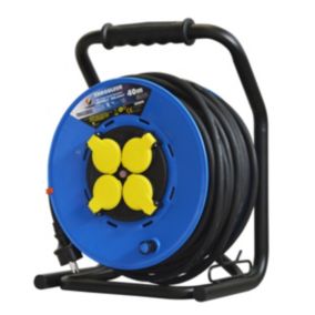 Enrouleur 4 prises-h07rn-3g2.5MM²-40M -I-watts Pro