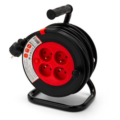 Enrouleur bricolage, 4 prises, 15 mètres, 3G1.5mm2, NF