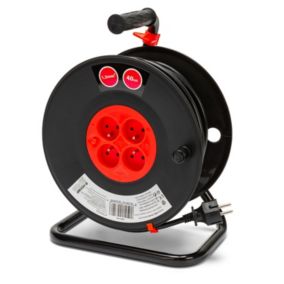 Enrouleur bricolage, 4 prises, 40 mètres, 3G1.5mm2, NF
