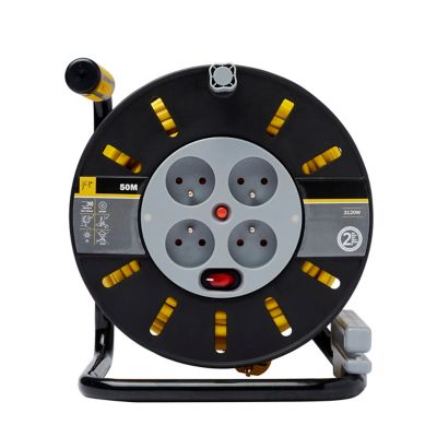 Enrouleur de bricolage Diall HO5VVF 3G1.5mm², 50m