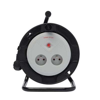 Enrouleur de bricolage H05VVF 3G1mm² 2 prises 15m