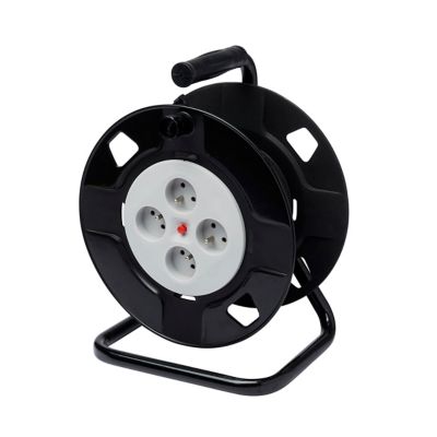 Enrouleur de bricolage vide H05VV-F 4 prises 40m