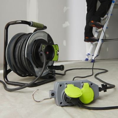 Enrouleur de chantier Diall 27/3M H07RNF 3G1 5mm²