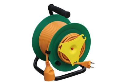 Enrouleur de jardin 25 m orange et vert