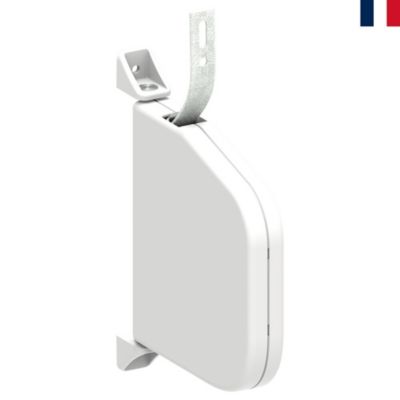 Enrouleur de sangle arrondi pour volet roulant avec sangle de 5,5 m - blanc