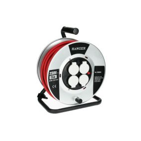 Enrouleur électrique 40m H07RN-F 3G 2,5mm2 flasque acier - HANGER - 600010