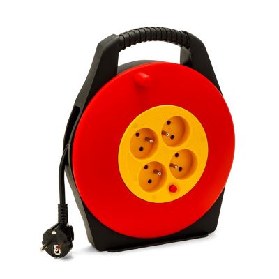 Fiche Electrique ZENITECH ENROULEUR DOMESTIQUE 4x 16A 2P T à Fiche Extraplate 3G1mm² - 7m Blanc - EUR 14,99 Fiche Mâle Extra Plate