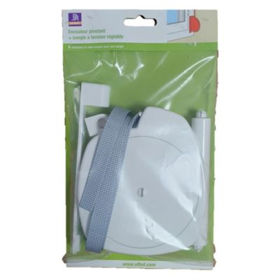 Enrouleur pivot réglable avec sangle pour volet roulant 5,8 m blanc Afbat