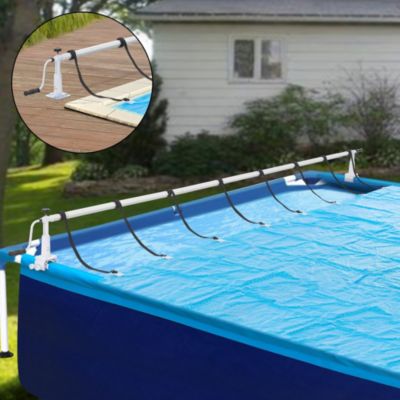 Enrouleur pour bâche de piscine Oliveti à longueur réglable 147-555 cm en.casa