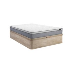 Ensemble 140 x 190 cm sommier coffre naturel clair + matelas ressorts ensachés ép.22cm - SERENITE de YSMÉE