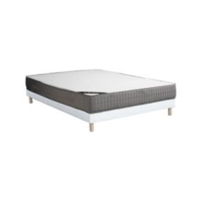 Ensemble 140 x 190 cm sommier tapissier + matelas mousse et accueil mémoire de forme 11 zones ép.22cm - DANEVO de YSMÉE