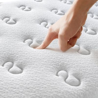 Ensemble 140x190cm Matelas en mousse + Cadre de lit Plateforme Capitonné, Epaisseur du Matelas 22cm