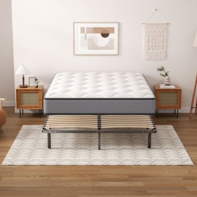 Ensemble 140x190cm Matelas à ressorts +Sommier à Lattes sur Pieds, Epaisseur du Matelas 20cm