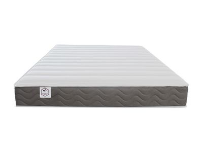 Ensemble 160 x 200 cm sommier coffre avec tiroir blanc + matelas mousse HD mémoire de forme et tissu 3D respirant ép.18cm - HEAVEN