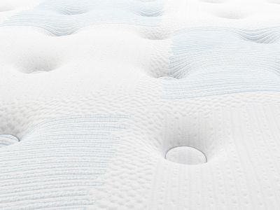 Ensemble 160 x 200 cm sommier coffre naturel clair + matelas ressorts ensachés 7 zones et accueil gel à mémoire de forme ép.23cm -