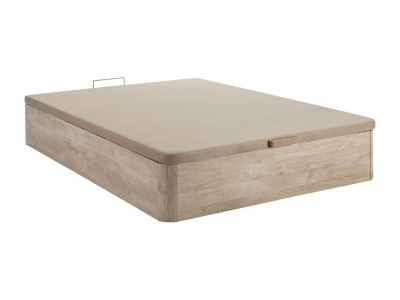 Ensemble 160 x 200 cm sommier coffre naturel clair + matelas ressorts ensachés 7 zones et accueil gel à mémoire de forme ép.23cm -
