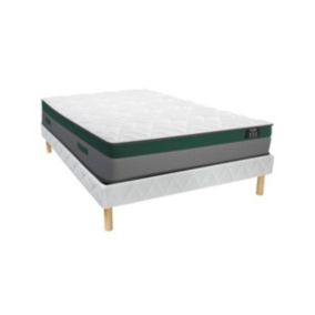 Ensemble 160 x 200 cm sommier + matelas ressorts ensachés ép.22cm - PRESTIGE de YSMÉE