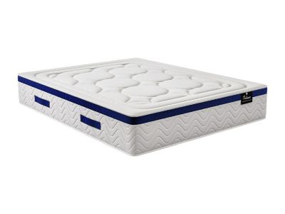 Ensemble 180 x 200 cm sommier + matelas hybride ressorts ensachés et mémoire de forme ép.30cm - MARQUIS de PALACIO