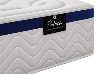 Ensemble 180 x 200 cm sommier + matelas hybride ressorts ensachés et mémoire de forme ép.30cm - MARQUIS de PALACIO