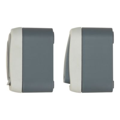 Ensemble 2 prises avec terre monobloc et 1 interrupteur va-et-vient étanche Jacobsen Malinn