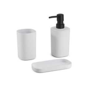 Ensemble 3 accessoires de salle de bain LONA Blanc MSV