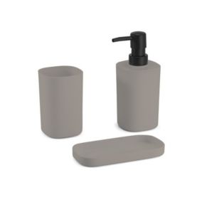 Ensemble 3 accessoires de salle de bain LONA Taupe MSV