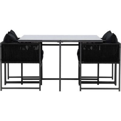 Ensemble 4 chaises et table de jardin Noto