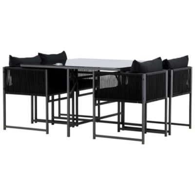 Ensemble 4 chaises et table de jardin Noto