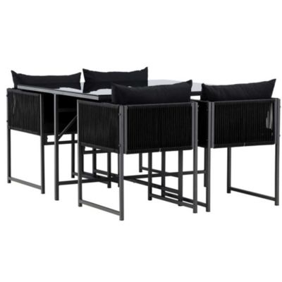 Ensemble 4 chaises et table de jardin Noto