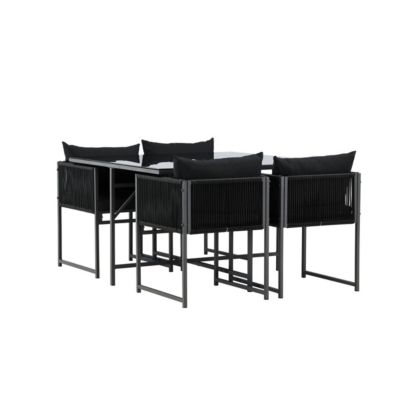 Ensemble 4 chaises et table de jardin Noto