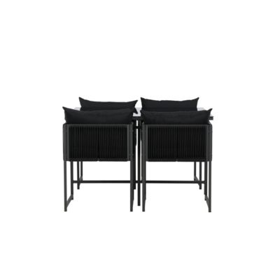 Ensemble 4 chaises et table de jardin Noto