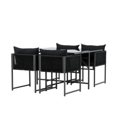 Ensemble 4 chaises et table de jardin Noto