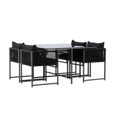 Ensemble 4 chaises et table de jardin Noto