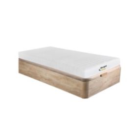 Ensemble 90 x 190 cm sommier coffre naturel clair + matelas mousse 7 zones ép.12cm - STELO KIDS de MORGENGOLD