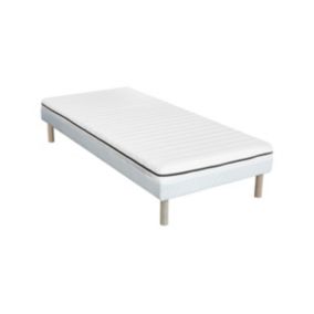 Ensemble 90 x 190 cm sommier + matelas mousse déhoussable ép.10cm - NASUS de DREAMEA