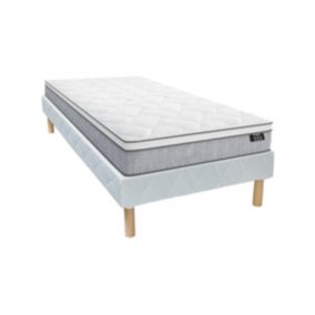 Ensemble 90 x 190 cm sommier + matelas ressorts ensachés ép.22cm - SERENITE de YSMÉE